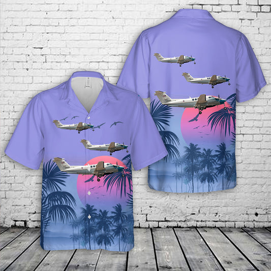 US Air Force Beechcraft C-12D Huron Hawaiian Shirt