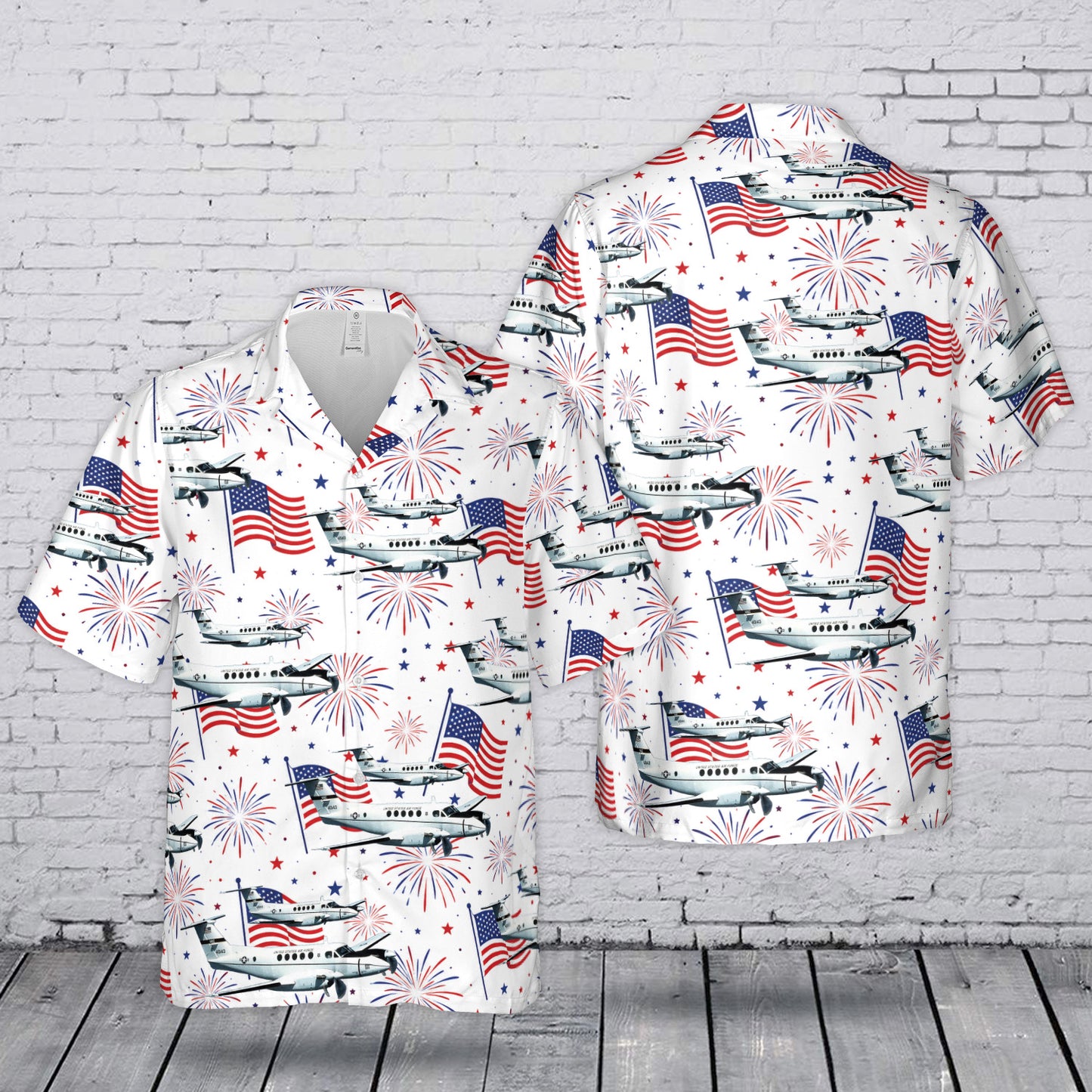 US Air Force Beechcraft C-12 Huron 4th July 250th Anniversary 1776-2026 Hawaiian Shirt