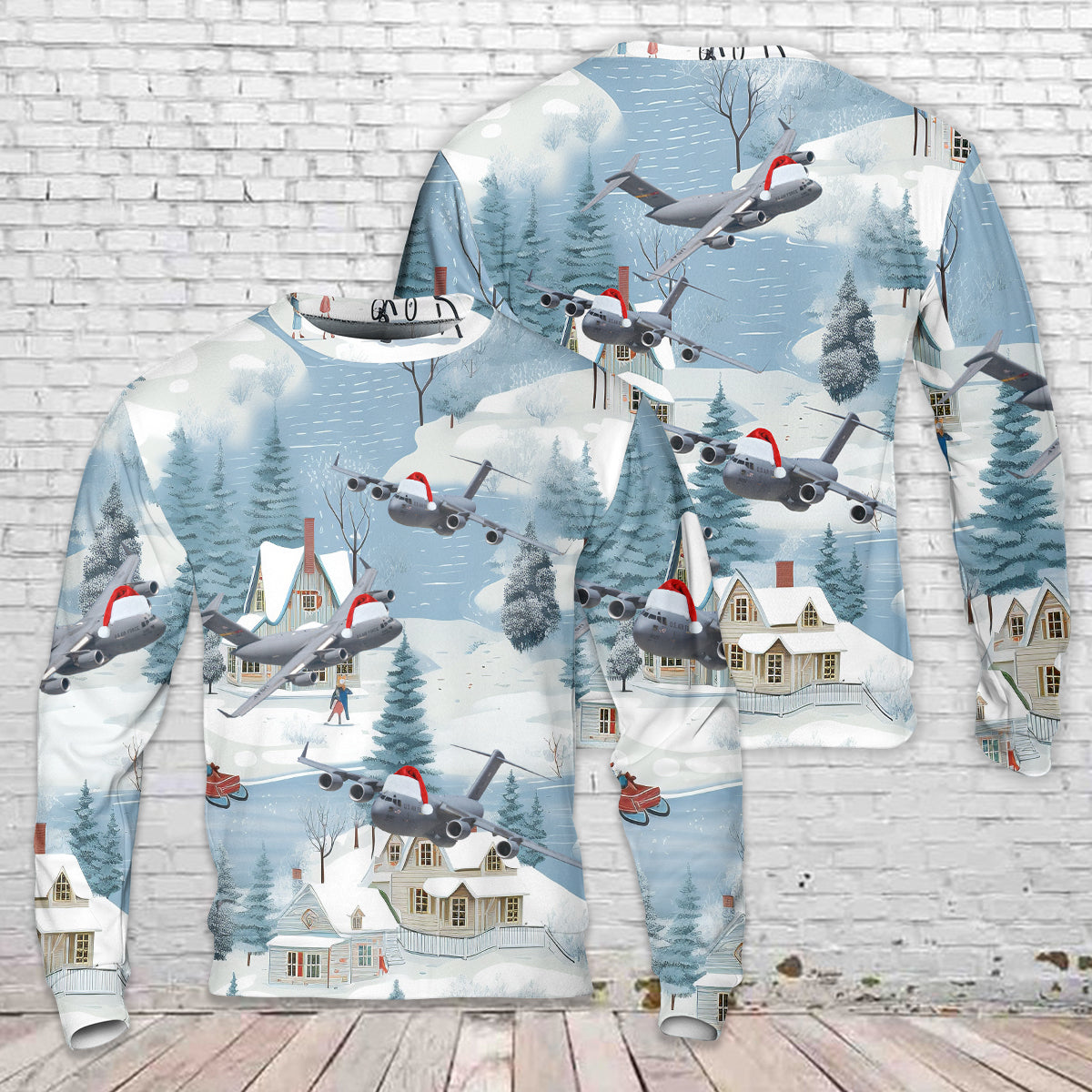 US Air Force Boeing C-17 Globemaster III Christmas AOP Sweater