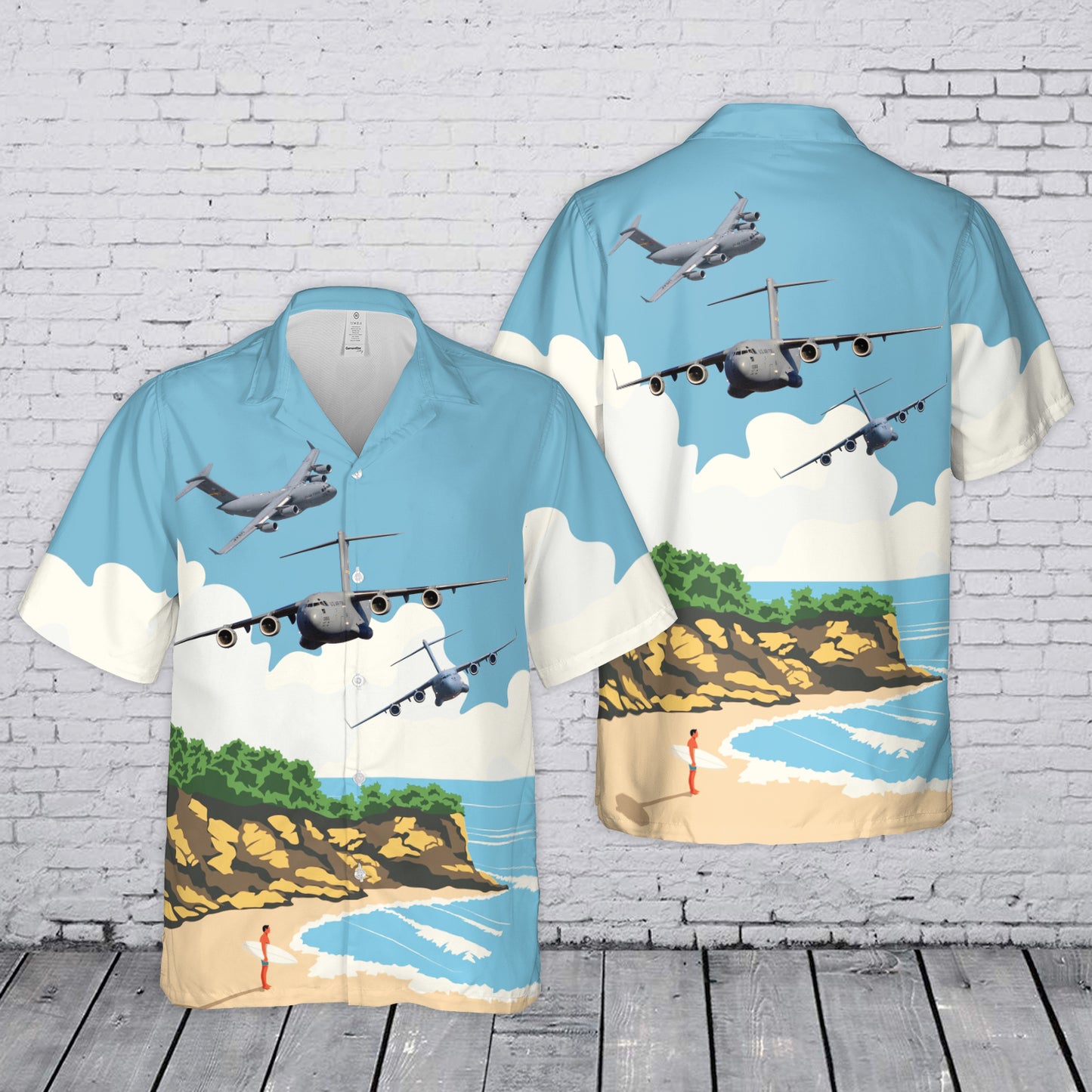 US Air Force Boeing C-17 Globemaster III Hawaiian Shirt