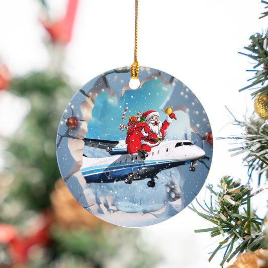 US Air Force C-146A Wolfhound Christmas Ceramic Ornament
