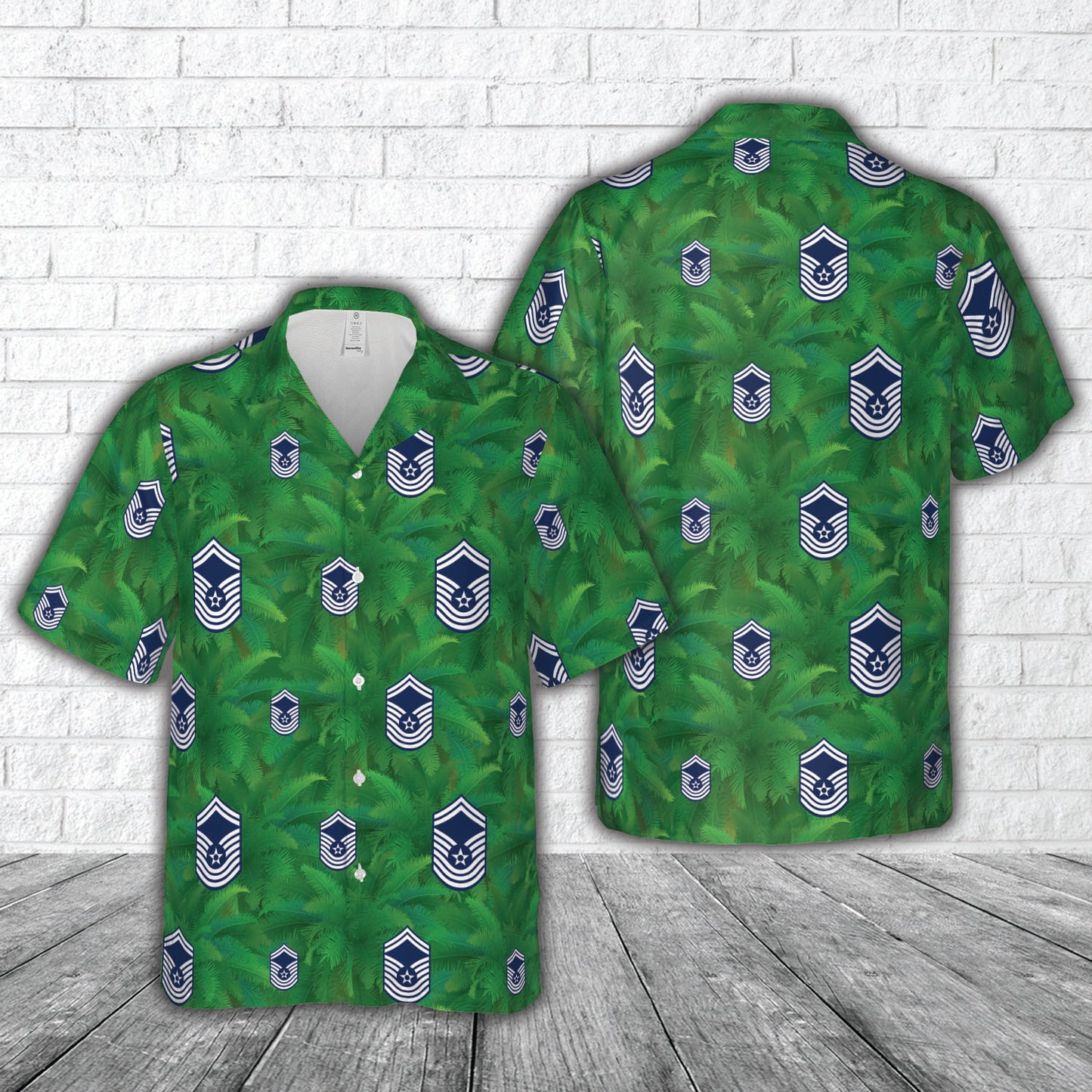 US Air Force Chief Master Sergeant 1967-1991 insignia Hawaiian Shirt