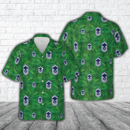 US Air Force Chief Master Sergeant 1967-1991 insignia Hawaiian Shirt