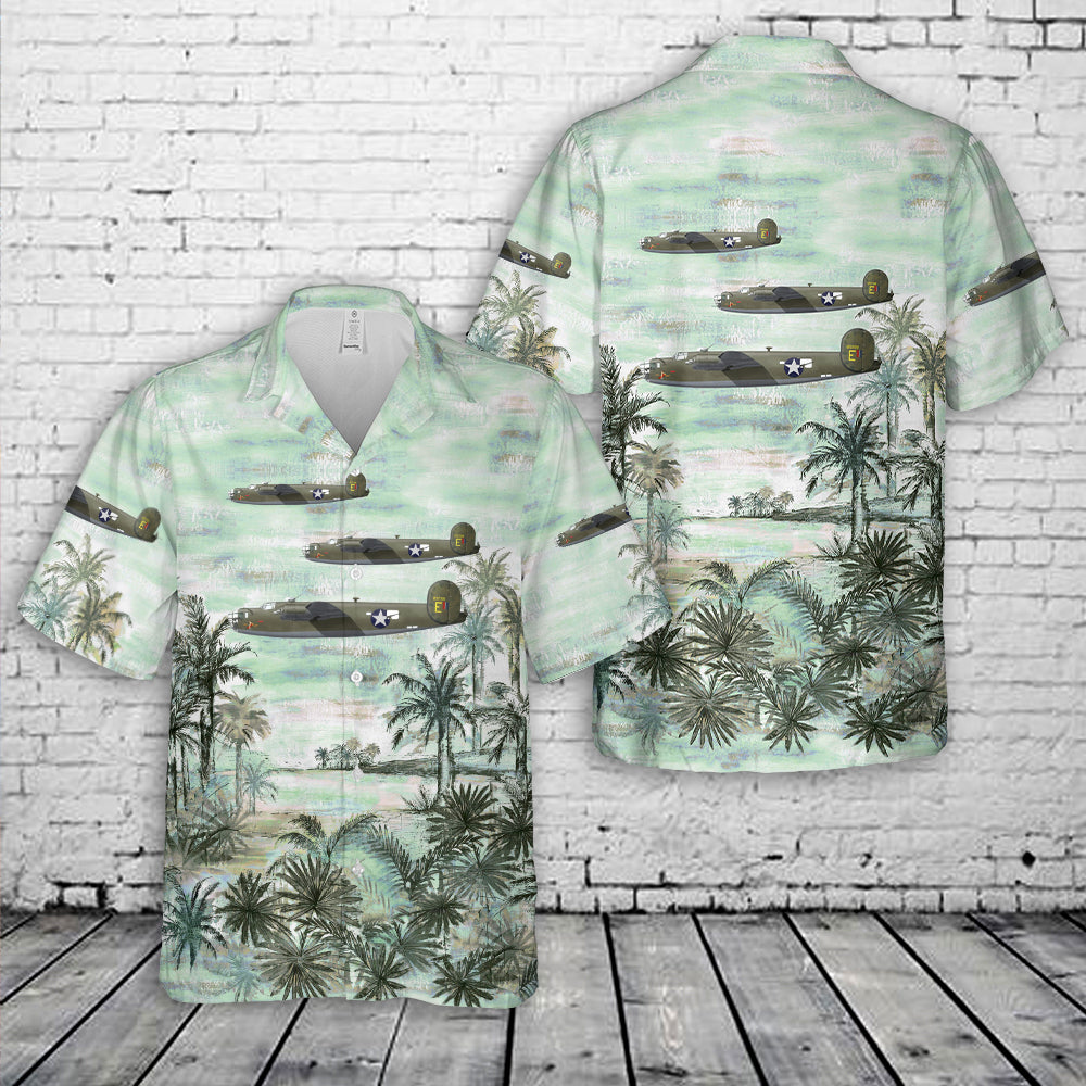 US Air Force Consolidated B-24D-1-CO Liberator s/n 41-23728 “Hot Stuff” 330th Bomber Squadron, 93rd Bomber Group, 8th Air Force Hawaiian Shirt