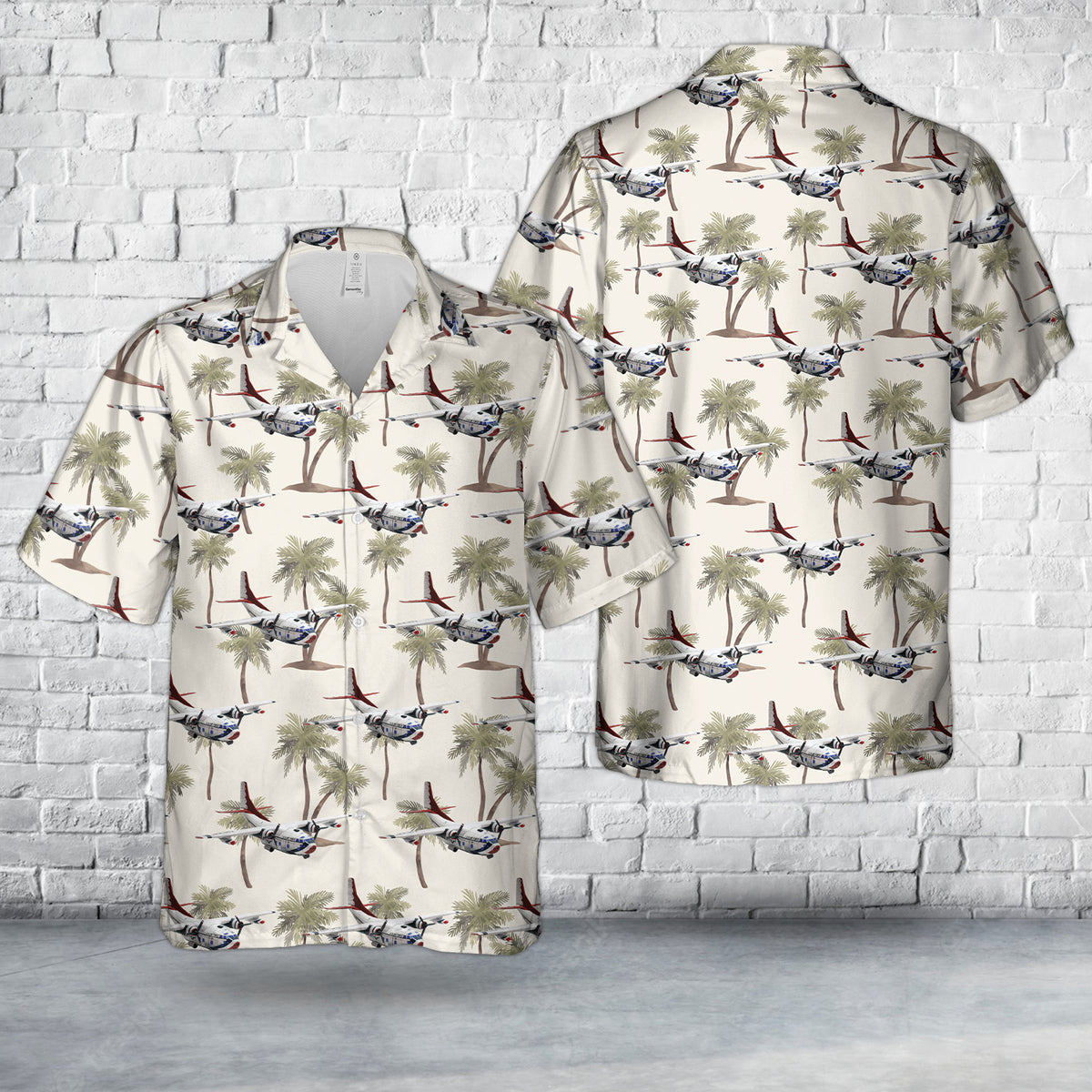 US Air Force Demonstration Team Thunderbirds Fairchild C-123 Provider Hawaiian Shirt