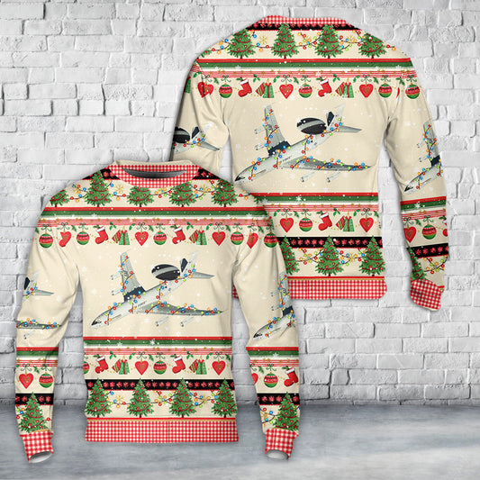 US Air Force E-3 Sentry Airborne Warning and Control System (AWACS) Christmas AOP Sweater
