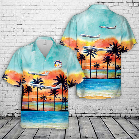 US Air Force E-4B National Airborne Operations Center 55th W, 1st ACCS NAOC, 73-1677 "Doomsday Plane", Offutt AFB, NE Hawaiian Shirt