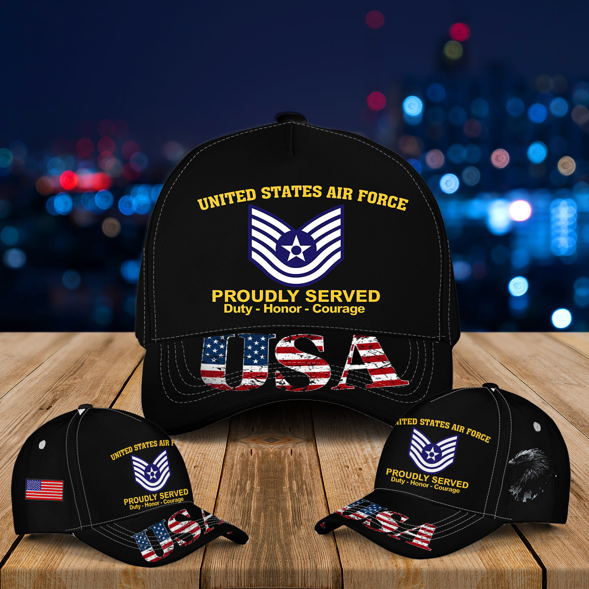 US Air Force E-5 Staff Sergeant SSgt E5 Baseball Cap