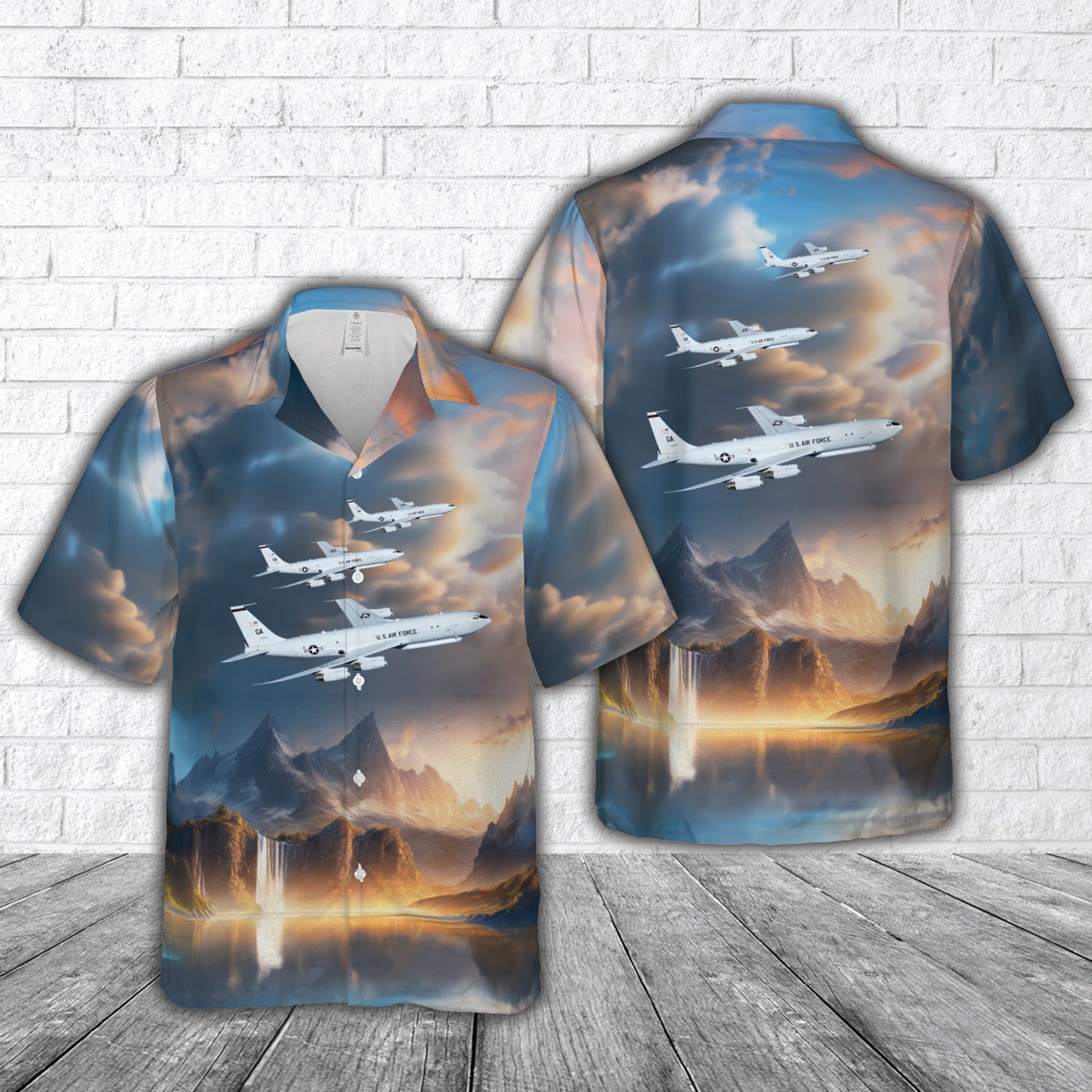 US Air Force E-8C Joint STARS Hawaiian Shirt