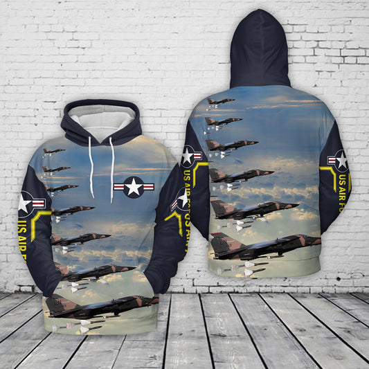 US Air Force F-111 Aardvark 3D Hoodie