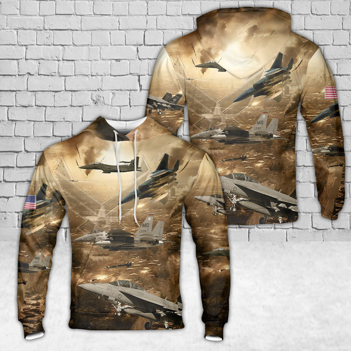 US Air Force F-15E Strike Eagle 3D Hoodie