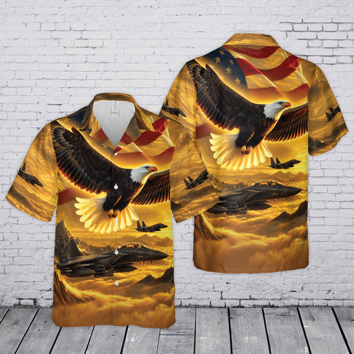 US Air Force F-15E Strike Eagle 4th July 250th Anniversary 1776-2026 Hawaiian Shirt
