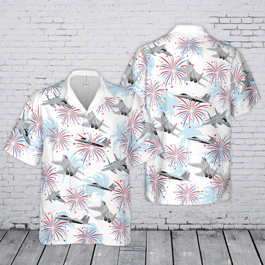 US Air Force F-15 Eagle 4th July 250th Anniversary 1776-2026 Hawaiian Shirt
