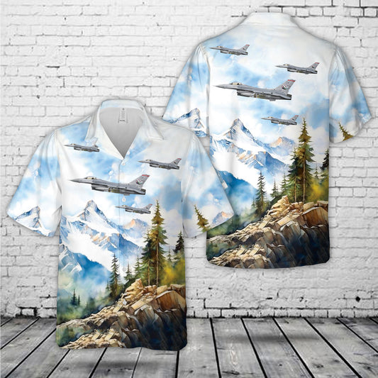 USAF 138th Fighter Wing F-16C Fighting Falcon 2009 Hawaiian Shirt