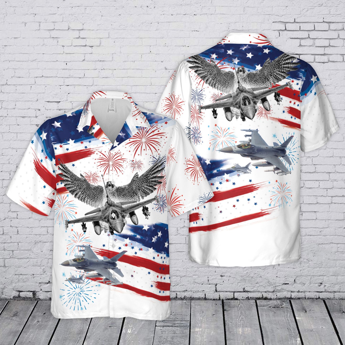 US Air Force F-16 Fighting Falcon 4th July 250th Anniversary 1776-2026 Hawaiian Shirt