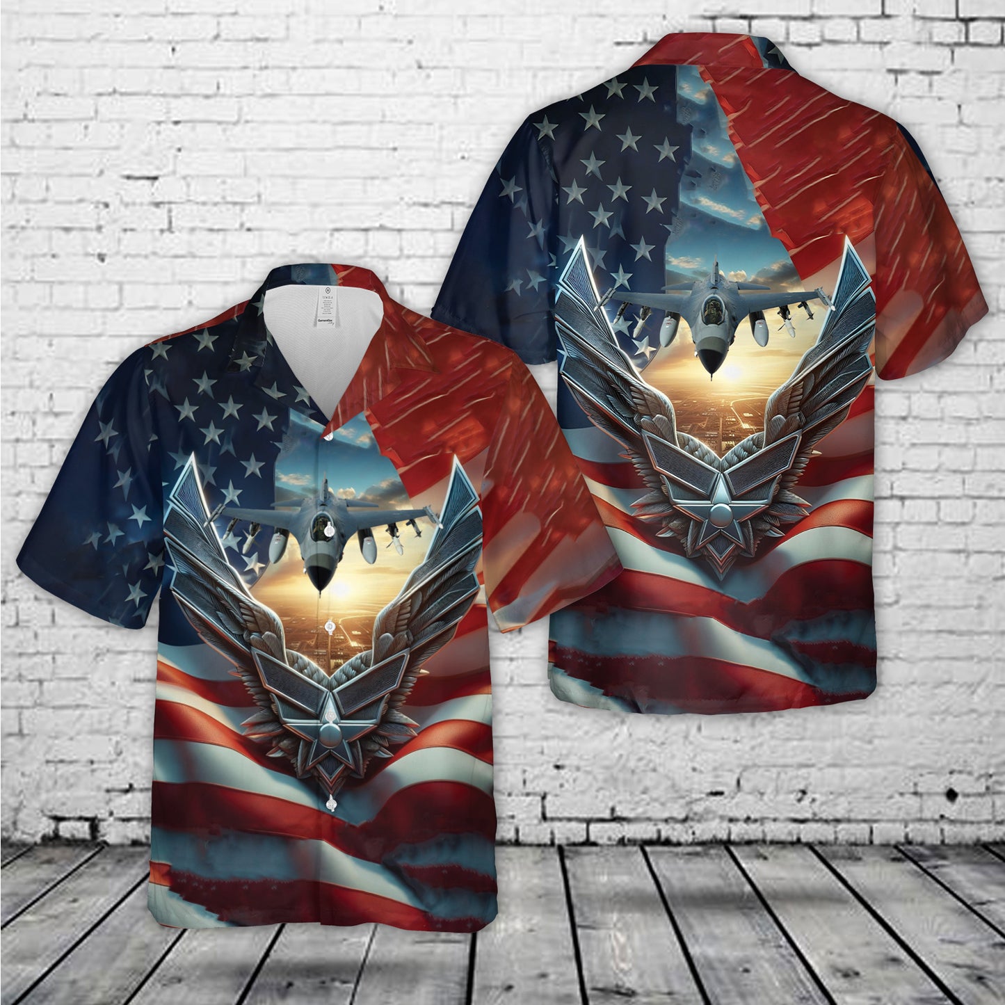 US Air Force F-16 Fighting Falcon Hawaiian Shirt