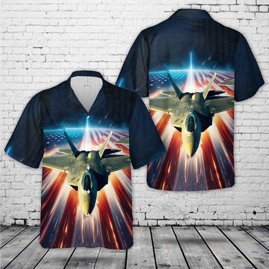 US Air Force F-22 Raptor Hawaiian Shirt