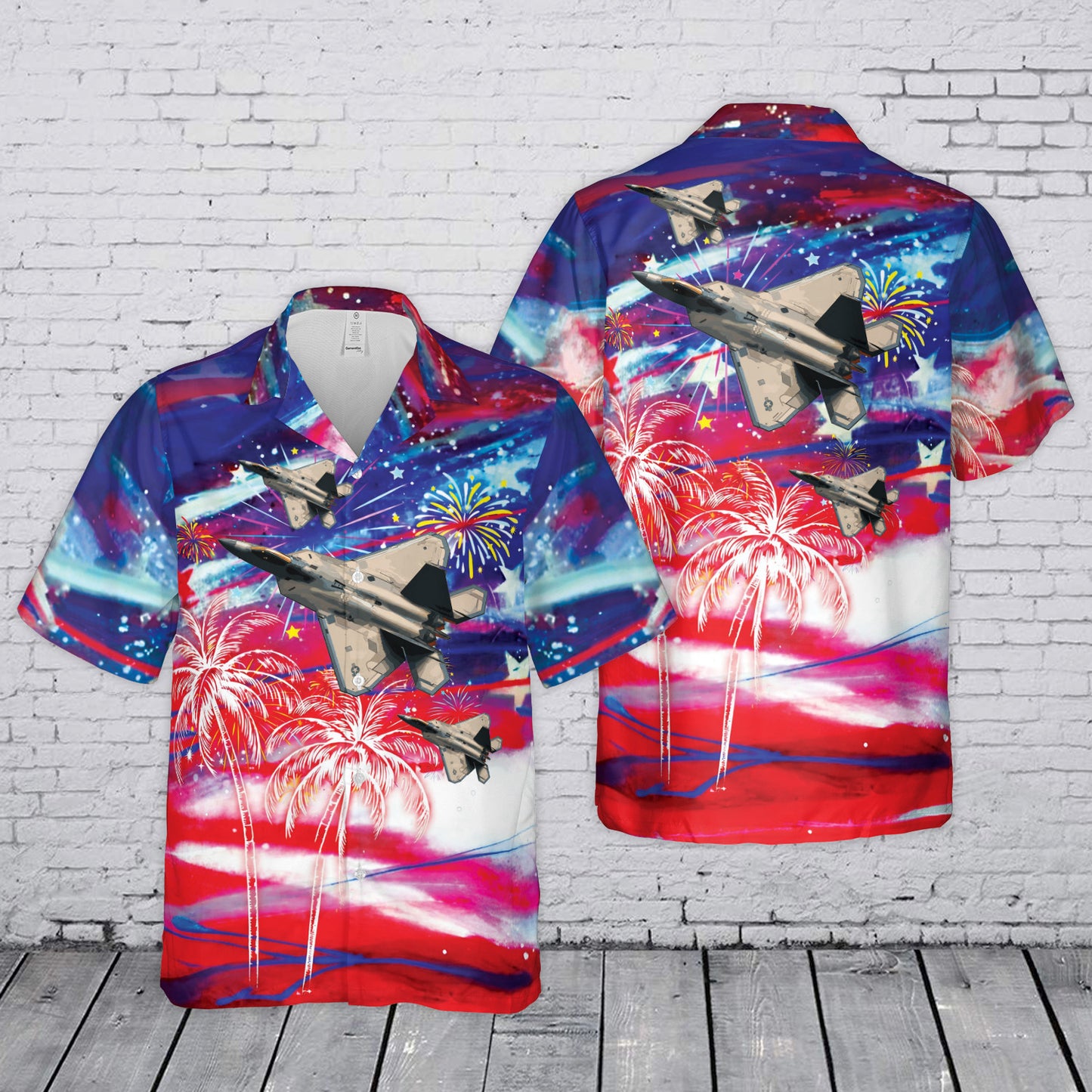 US Air Force F-22 Raptor 4th July 250th Anniversary 1776-2026 Hawaiian Shirt