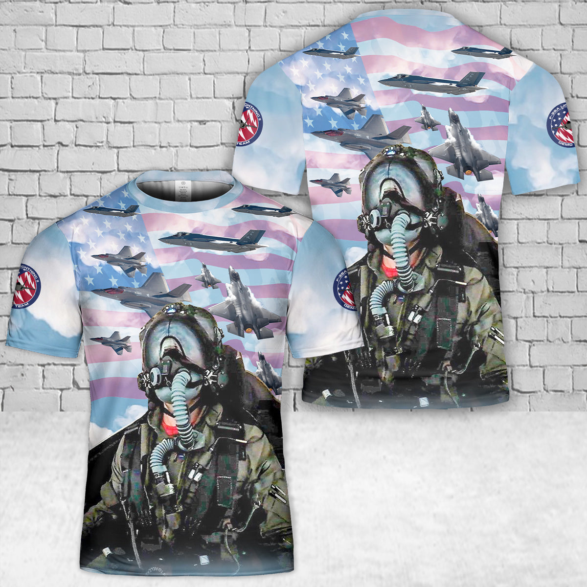 US Air Force F-35A Demonstration Team flight demonstration team T-Shirt 3D