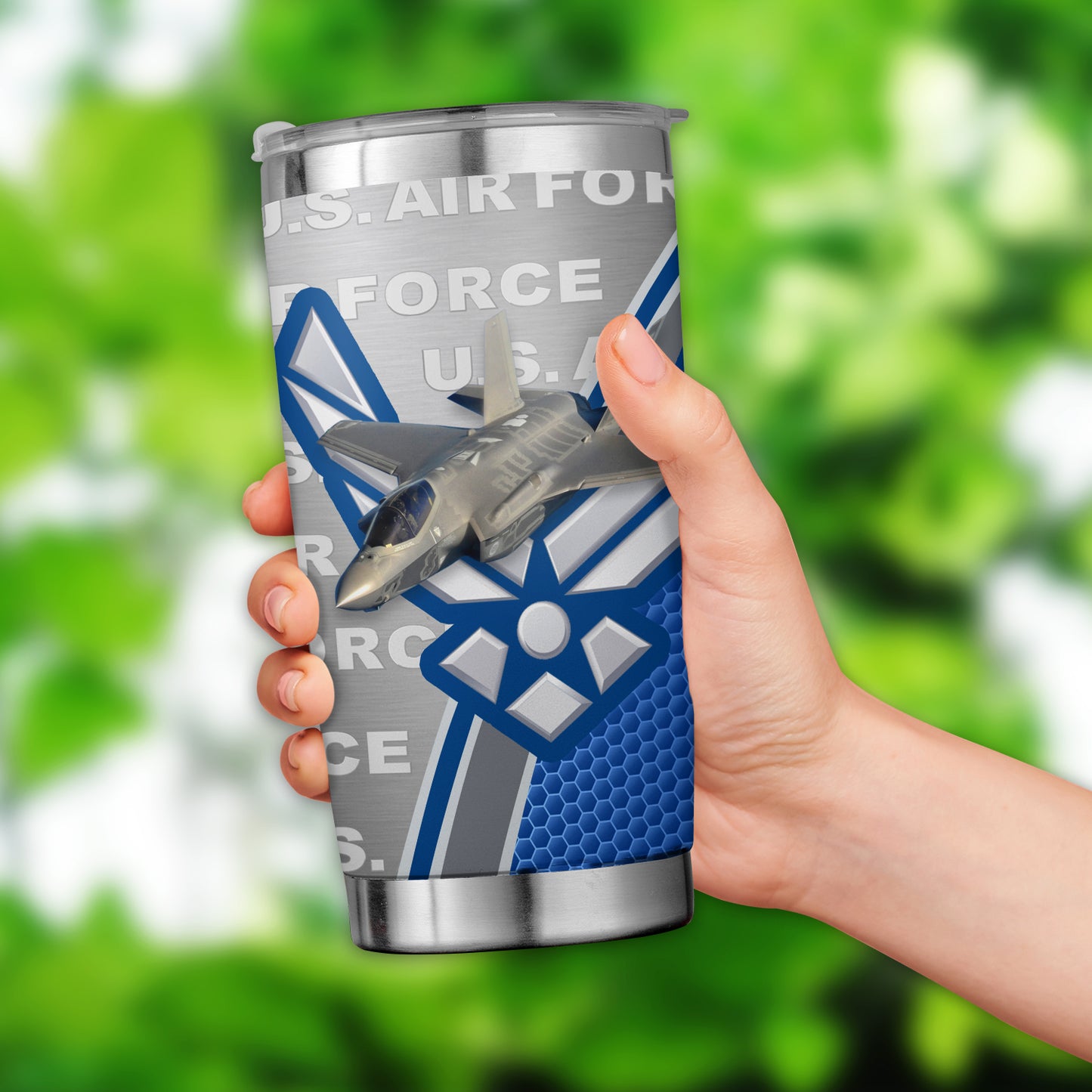 US Air Force F-35 Lightning II Aircraft Tumbler 20oz
