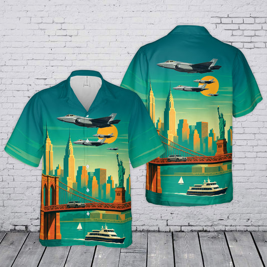US Air Force F-35 Lightning II Hawaiian Shirt