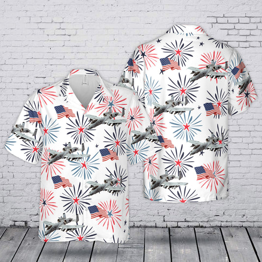 US Air Force Fairchild Republic A-10 Thunderbolt II 4th July 250th Anniversary 1776-2026 Hawaiian Shirt