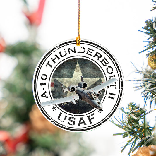 US Air Force Fairchild Republic A-10 Thunderbolt II "Warthog" Ceramic Ornament