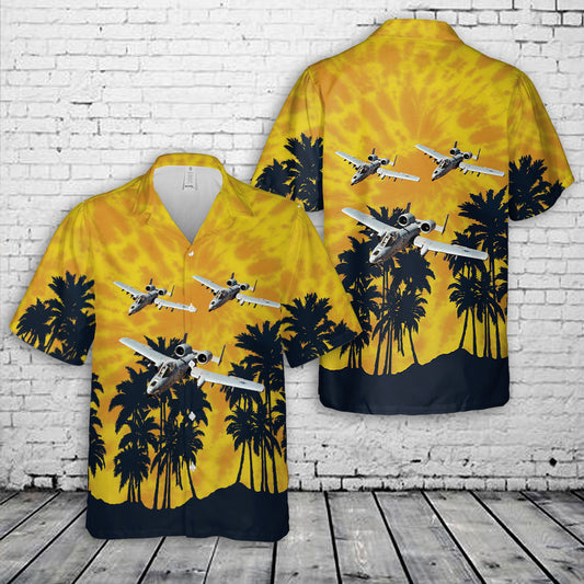 US Air Force Fairchild Republic A-10 "Warthog" Thunderbolt II Hawaiian Shirt