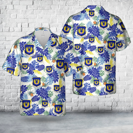 US Air Force Fifteenth Air Force (15 AF) Hawaiian Shirt
