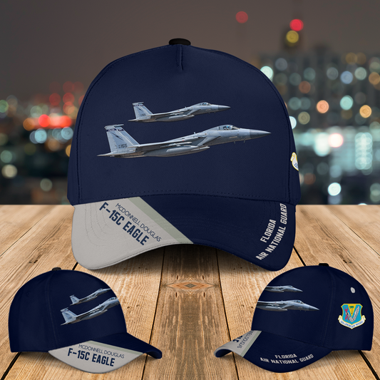 US Air Force Florida Air National Guard 125th Fighter Wing McDonnell Douglas F-15C Eagle Baseball Cap