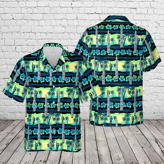 US Air Force LGM-30G Minuteman III Missile Grand Forks Air Force Base, North Dakota Hawaiian Shirt