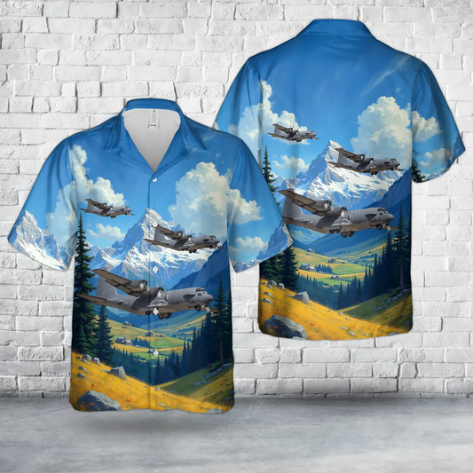 US Air Force Lockheed AC-130H Spectre 69-6573 "Heavy Metal" 6th Special Operations Squadron (16 SOS) Hawaiian Shirt