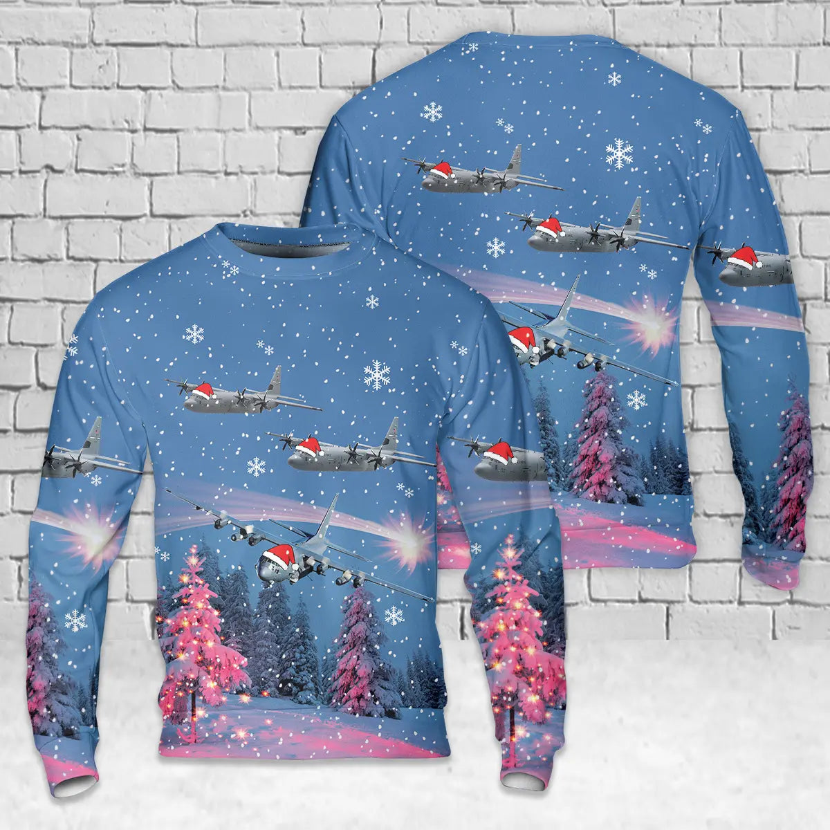 US Air Force Lockheed AC-130 AOP Christmas Sweater