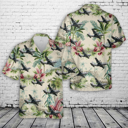 US Air Force Lockheed C-130H Hercules # 88-4401 Hawaiian Shirt