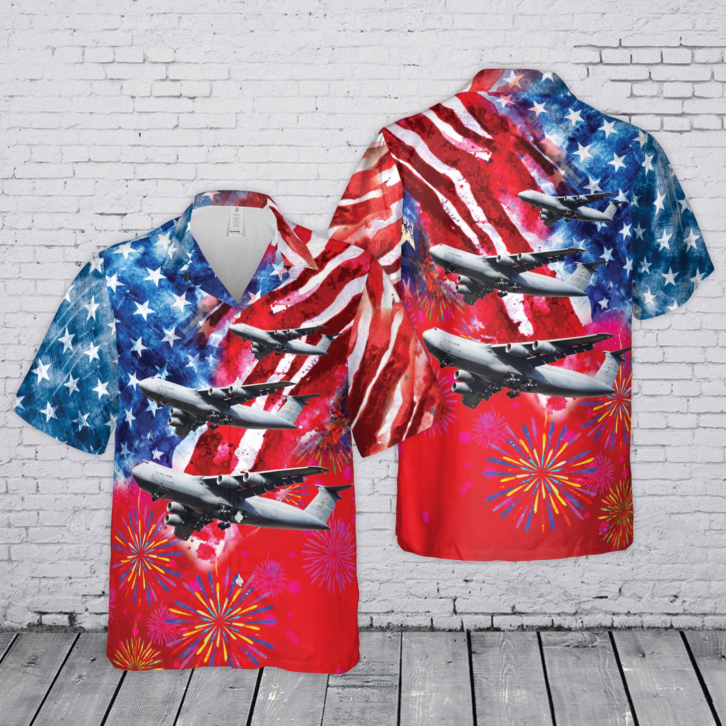 US Air Force Lockheed C-5M Super Galaxy 4th July 250th Anniversary 1776-2026 Hawaiian Shirt