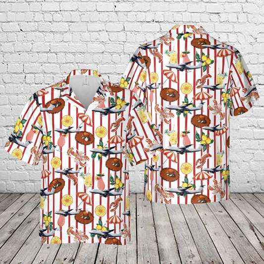 US Air Force Lockheed C-5M Super Galaxy (L-500) Hawaiian Shirt