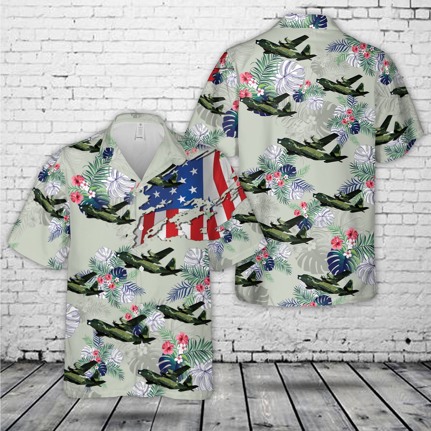 US Air Force Lockheed MC-130E Combat Talon I 8th SOS in flight 1980 Hawaiian Shirt