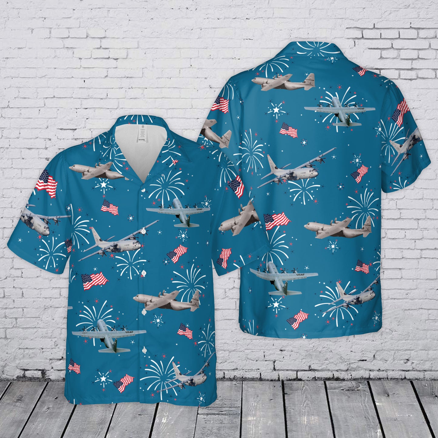 US Air Force Lockheed Martin C-130J Super Hercules 4th July 250th Anniversary 1776-2026 Hawaiian Shirt