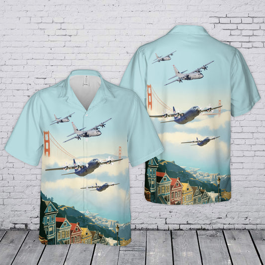 US Air Force Lockheed Martin C-130J Super Hercules Hawaiian Shirt