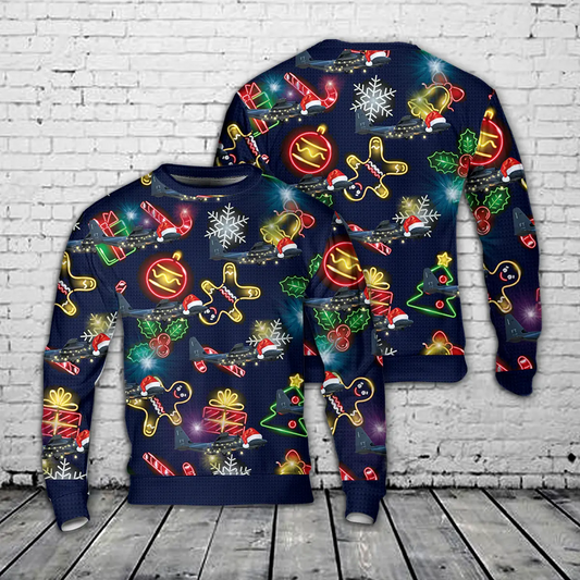 US Air Force Lockheed Martin HC-130J Combat King II, 09-5709 / FT, 79th Rescue Squadron (79 RQS) AOP Christmas Sweater