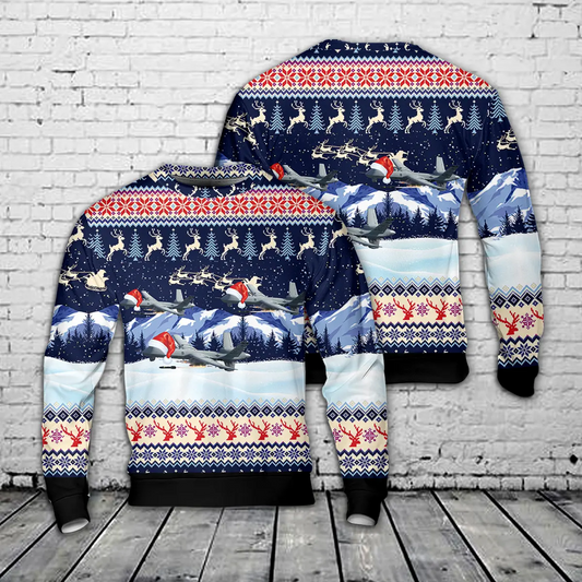 US Air Force MQ-9A Reaper AOP Christmas Sweater