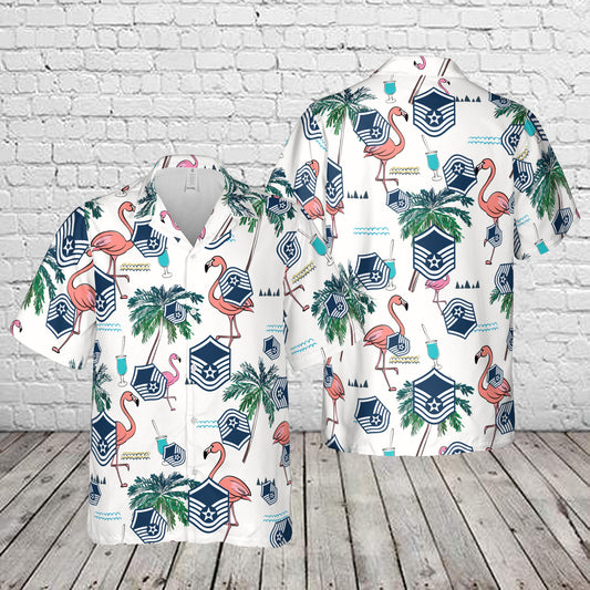 US Air Force Master sergeant Rank Hawaiian Shirt