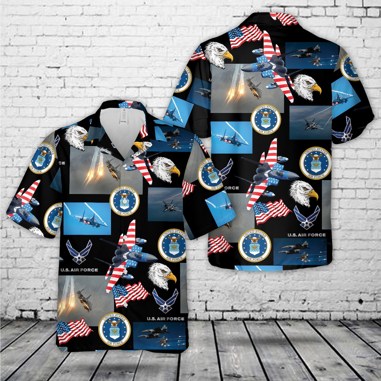 US Air Force McDonnell Douglas F-15 Eagle Hawaiian Shirt