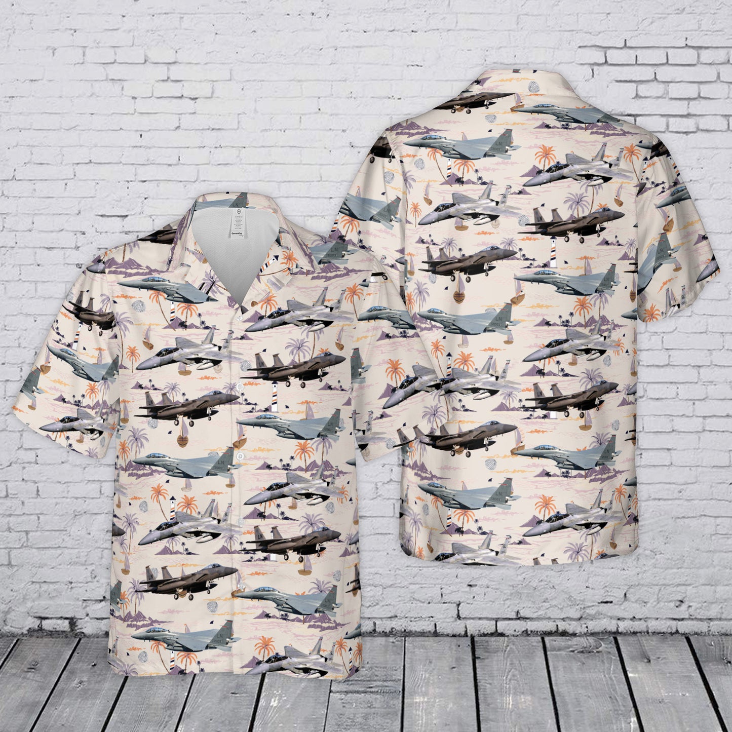 US Air Force McDonnell Douglas F-15 Eagle Hawaiian Shirt