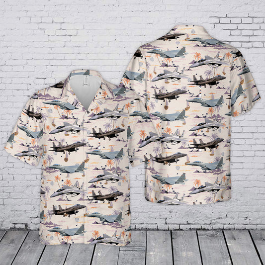 US Air Force McDonnell Douglas F-15 Eagle Hawaiian Shirt