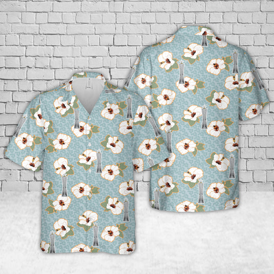 US Air Force Missile Maintenance Badge Senior Hawaiian Shirt