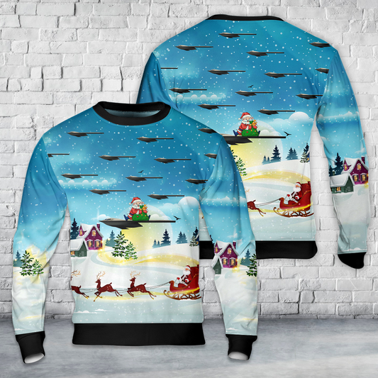 US Air Force Northrop Grumman B-21 Raider AOP Christmas Sweater