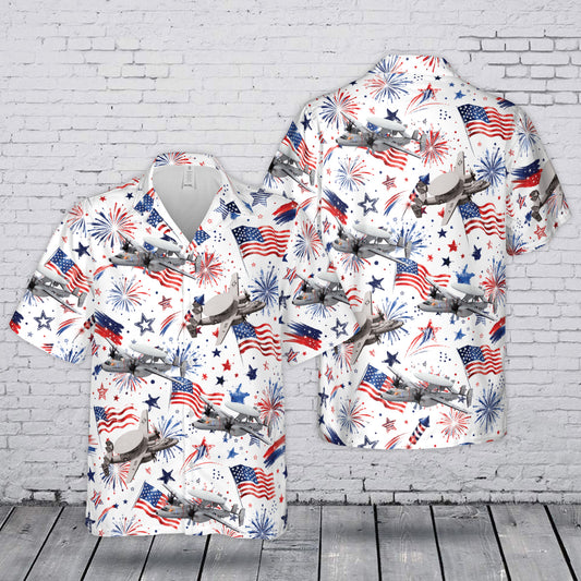 US Air Force Northrop Grumman E-2 Hawkeye 4th July 250th Anniversary 1776-2026 Hawaiian Shirt