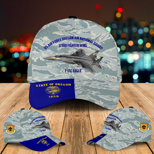 US Air Force Oregon Air National Guard 173rd Fighter Wing F-15C Eagle Baseball Cap
