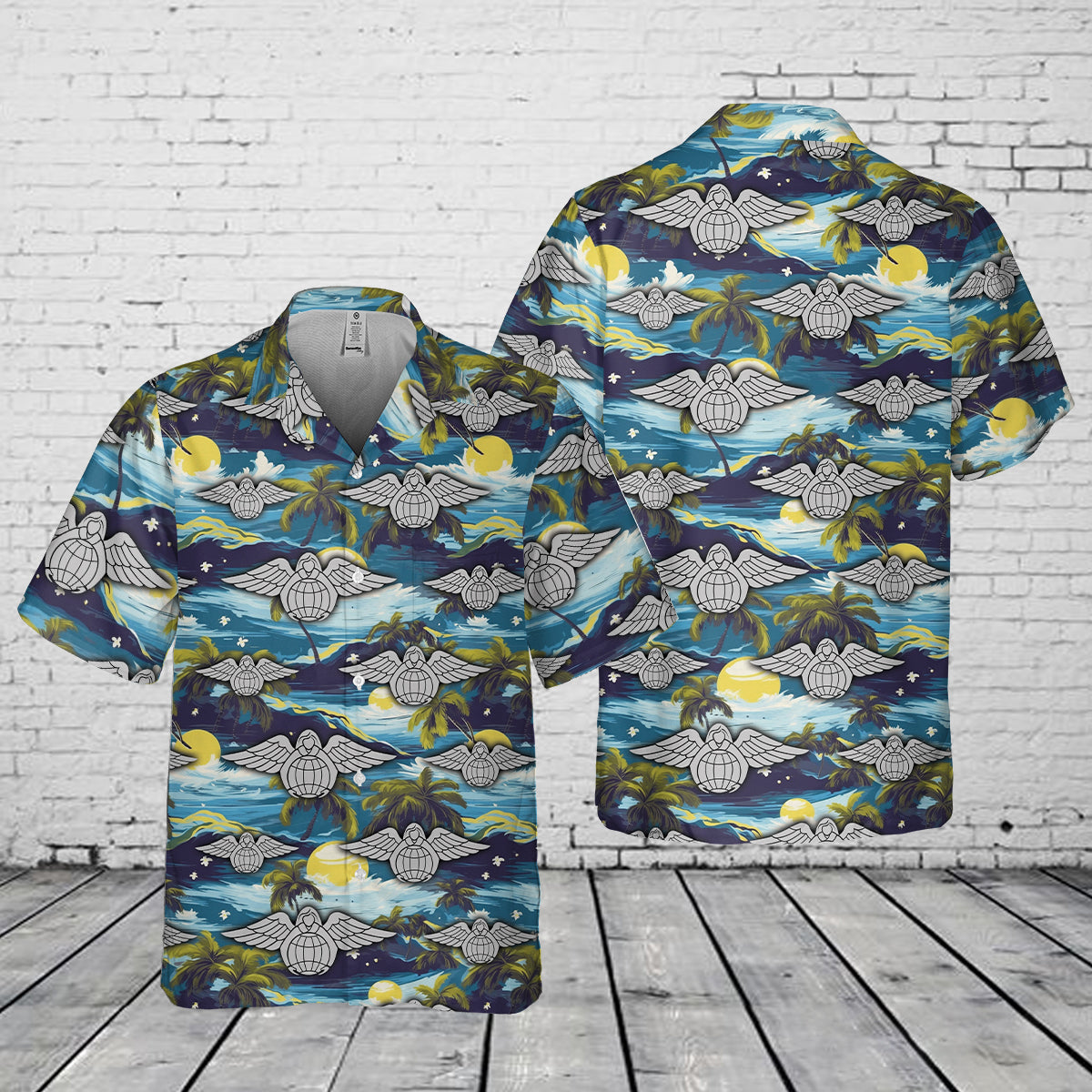 US Air Force Pararescue (PJ) Angel of Mercy Rescue Pocket Hawaiian Shirt